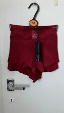 Gorgeous BNWT M&S Rosie @ Autograph dark red silk french knickers