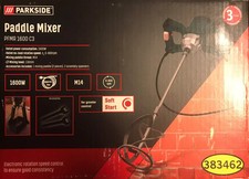 Parkside 1600W Mortar Paddle Mixer For Mixing Liquid Paint Cement Plaster