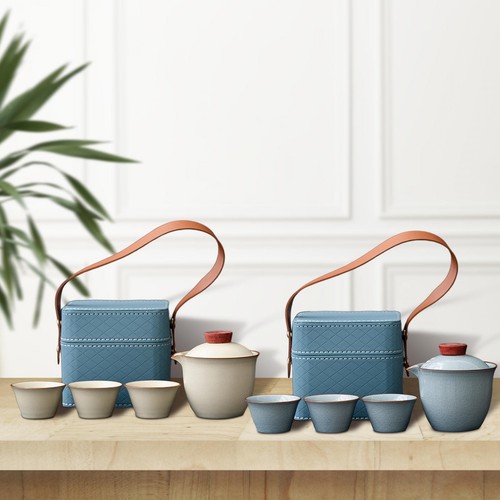 Travel tea set teacups - tea,