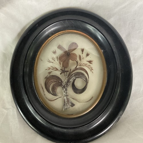 Antique victorian hair art - antique,