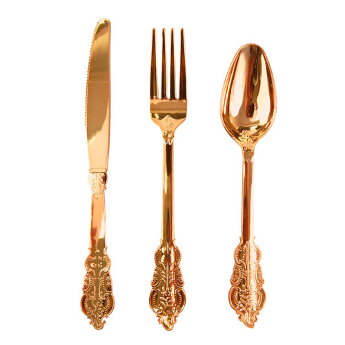Party cutlery rose - cutlery, (18pk)
