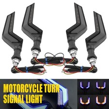 4PCS Black Motorcycle LED Turn