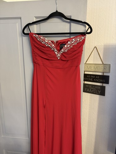 Lipsy vip red strapless maxi - lipsy,