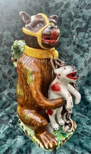 Vintage  Decorative Large Staffordshire style “Bears Grease” Advertising Jug 