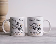 personalised, ,mr&mrs mugs