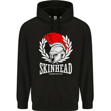 Skinhead Roman Helmet Spartan Punk Music Mens 80% Cotton Hoodie