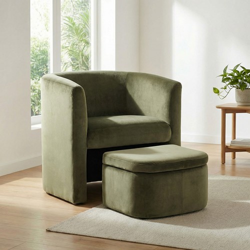 Modern velvet armchair - velvet,