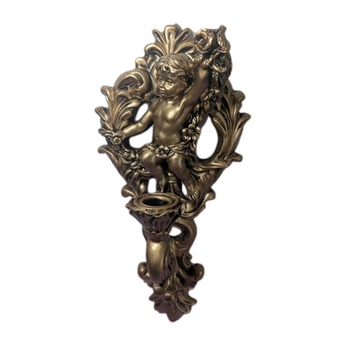 Cherub wall hanging candle - cherub,