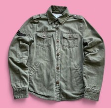 O’Neill Y2K Vintage Green Military Style Pocket Button Down Jacket Women’s Small