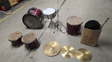 5 piece acoustic drum kit used