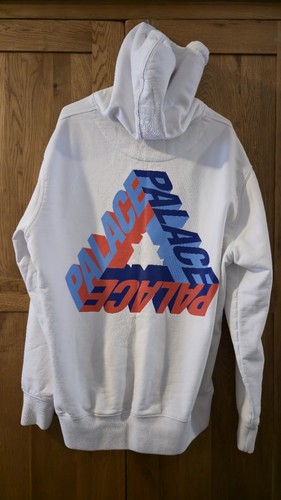 Palace tri ferg hoodie white - tri-ferg,