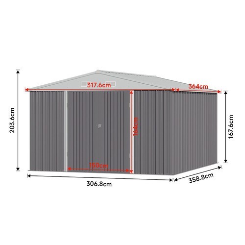 Metal garden shed sheds x - 10,