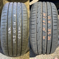 2 x Hankook Ventus Prime 3 195 45 16 84H Tyres 195/45R16 6.1mm Pair