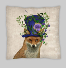 Steampunk Hat Fox Double Sided  Cushion Covers 45x 45cm (18X18)