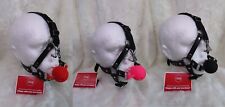 Ball Gag Dribble Harness with Nose Hook PINK, BDSM, Bondage, Unisex,