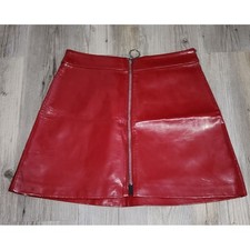 Zara Red Faux Leather Mini