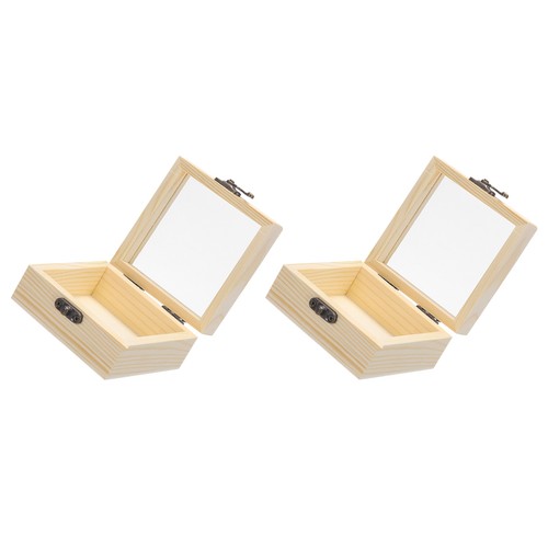 Unfinished wooden display box - unfinished,