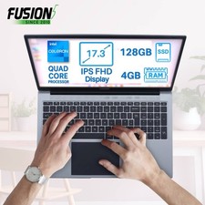 17.3" Windows 11 Laptop 4GB RAM 128GB SSD Fusion5 S16 12th Gen Quad-Core