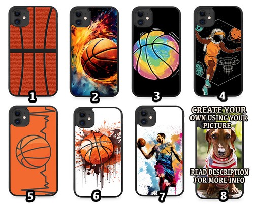 Basketball rubber phone case - rubber,
