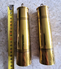 Cylinder Clock Weights  Brass Lead 1.8kg Each Warmink Vintage