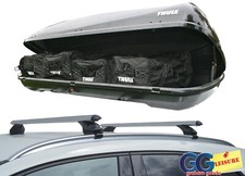 Roof Rack Bars & Thule Roof Box Ocean 200 450L, Fits Volvo XC40 2018- onwards