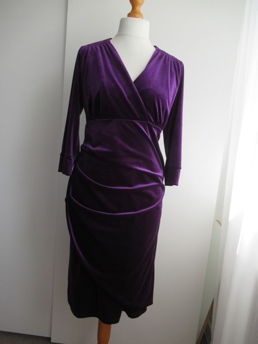 Bombshell purple velvet wiggle - bombshell,