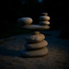 Decorative 9 Stone Effect Sculpture Garden Ornament Primus Resin Garden Decor