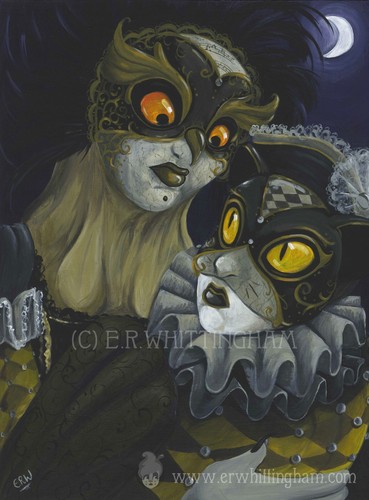 Owl and pussycat masquerade - owl,