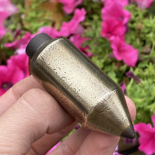 Antique brass plumb - antique, bob