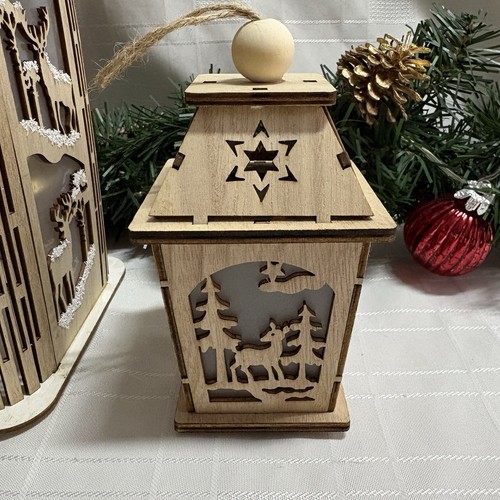 Led light hanging - led, wooden