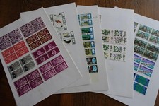 GB Stamp Collection of Pre-Decimal Stamps in Blocks - Mint and Used
