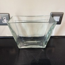Glass Vase. Rectangular 18cm