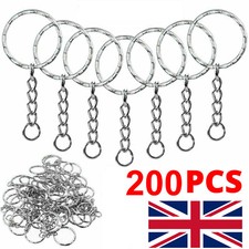 200PCS SILVER KEYRING BLANKS