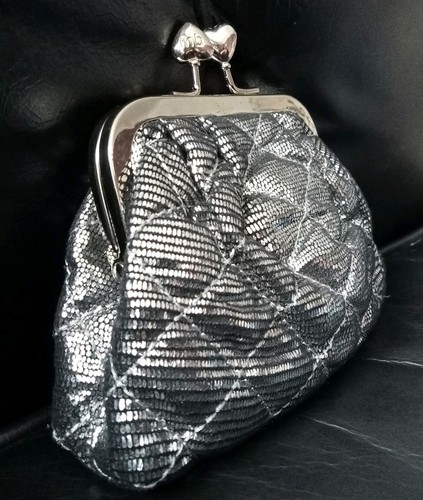 Marc silver quilted coin - silver,