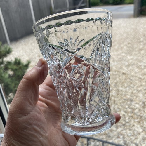 Vintage vase clear glass - vintage,