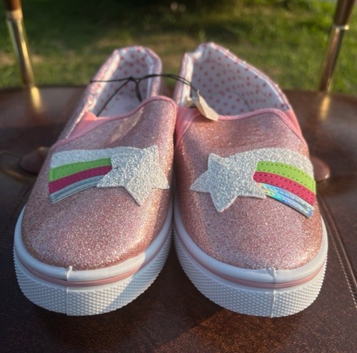 Pink slip shoes for girls - on,