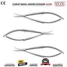 Microsurgical Scissors Curved Small Medical Spring Scissors & Shears 11CM 3PCS