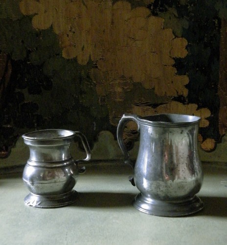 Georgian monogrammed pewter - georgian,