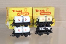 TRIANG T73 T74 TT GAUGE RAKE of 4 UD MILK SHELL BP TANK WAGON pab