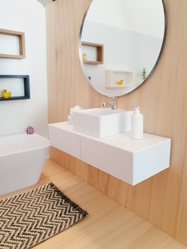 Dolls house modern white - dolls,