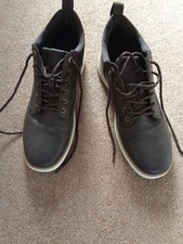 Mens Marks And Spencer Dark Brown Ankle Boots Size 10 Vgc