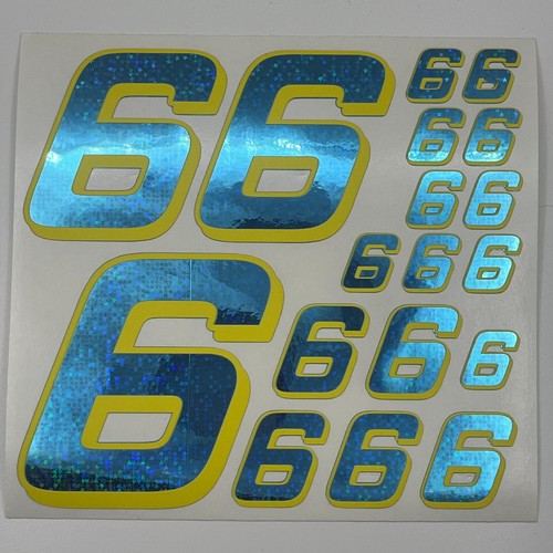 Blue star hologram yellow - blue, hologram/yellow
