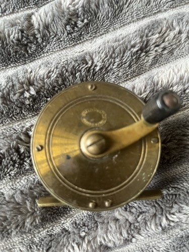 Vintage brass fishing reel - vintage,