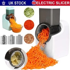 3 in 1 Electric Cheese Grater SS Handheld Fruit Vegetable Slicer Shredder UK