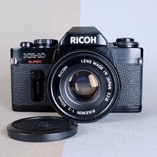RICOH KR-10 Super 35mm Film SLR Camera w/ Rikenon 1:2 50mm Lens  Tested