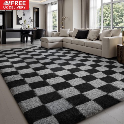 Fluffy rugs large shaggy rug - rugs,