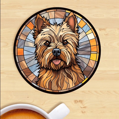 Pet dog coaster - dog, glass