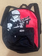 RARE Official Star Wars Red/Black Backpack Storm Trooper with E-11 Blaster Rifle