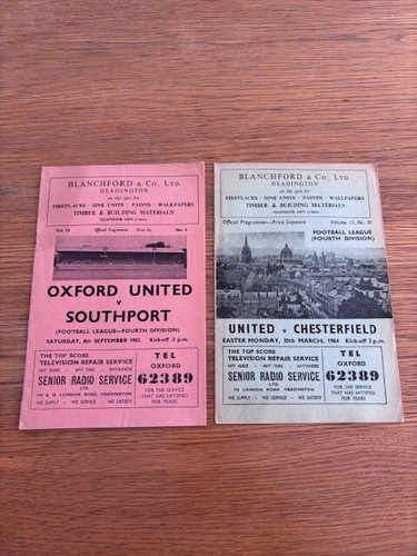 Oxford utd programmes - 2,