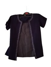 3-piece Girl's Indian Navy Trouser Suit Embellished Children Kidswear Dupatta